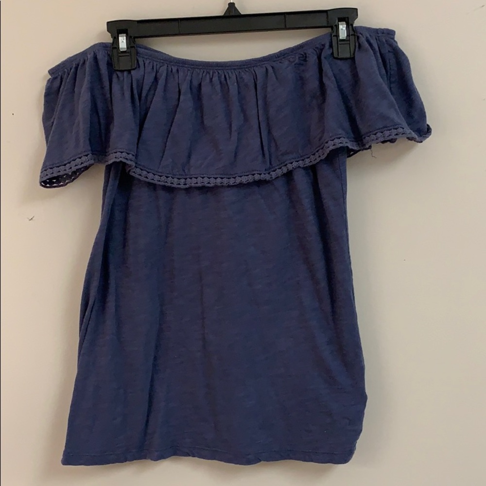 Navy blue off the shoulder top